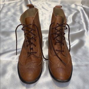 Steven by Steve Madden brown leather booties